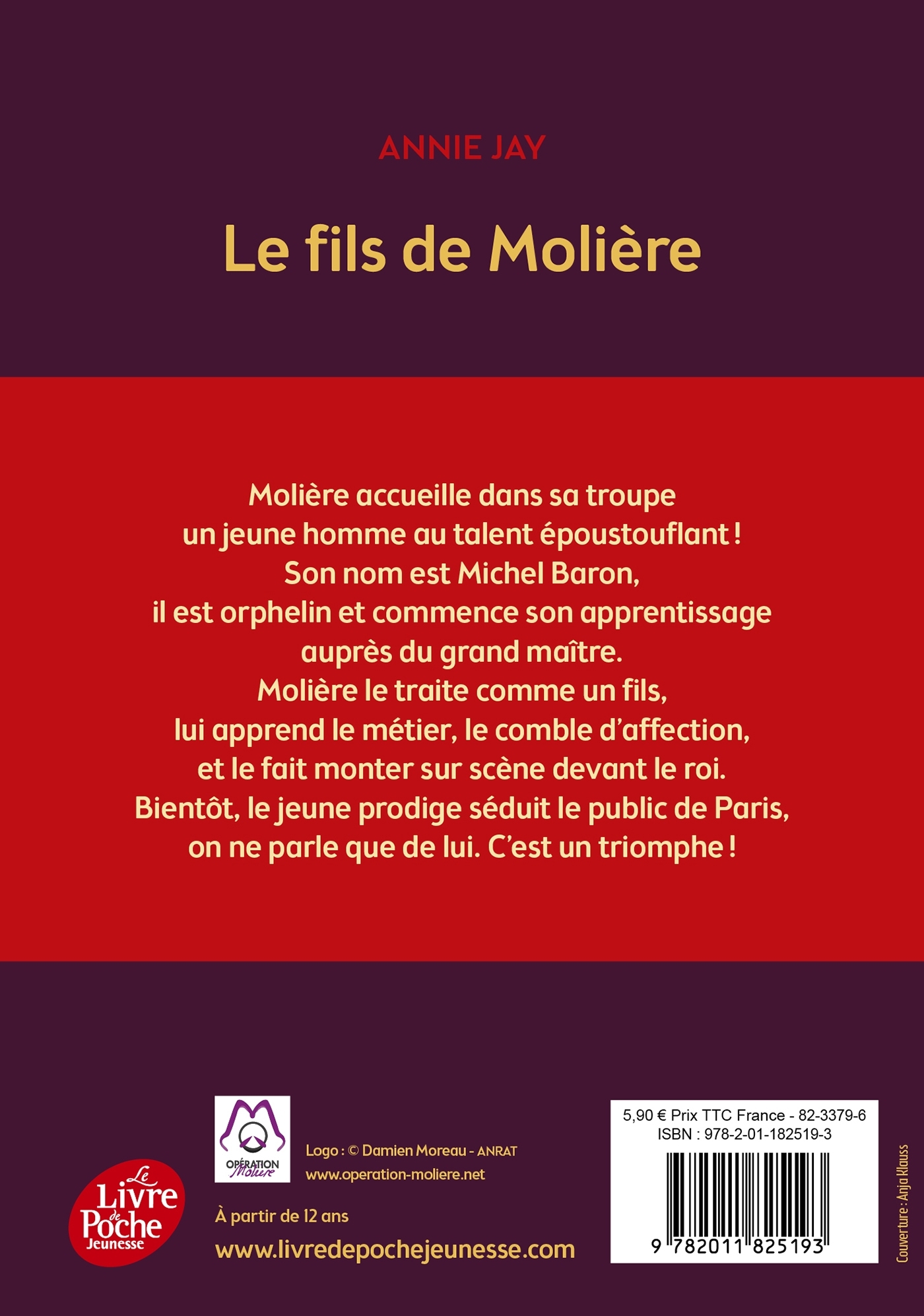 Le fils de Molière - Annie Jay - POCHE JEUNESSE