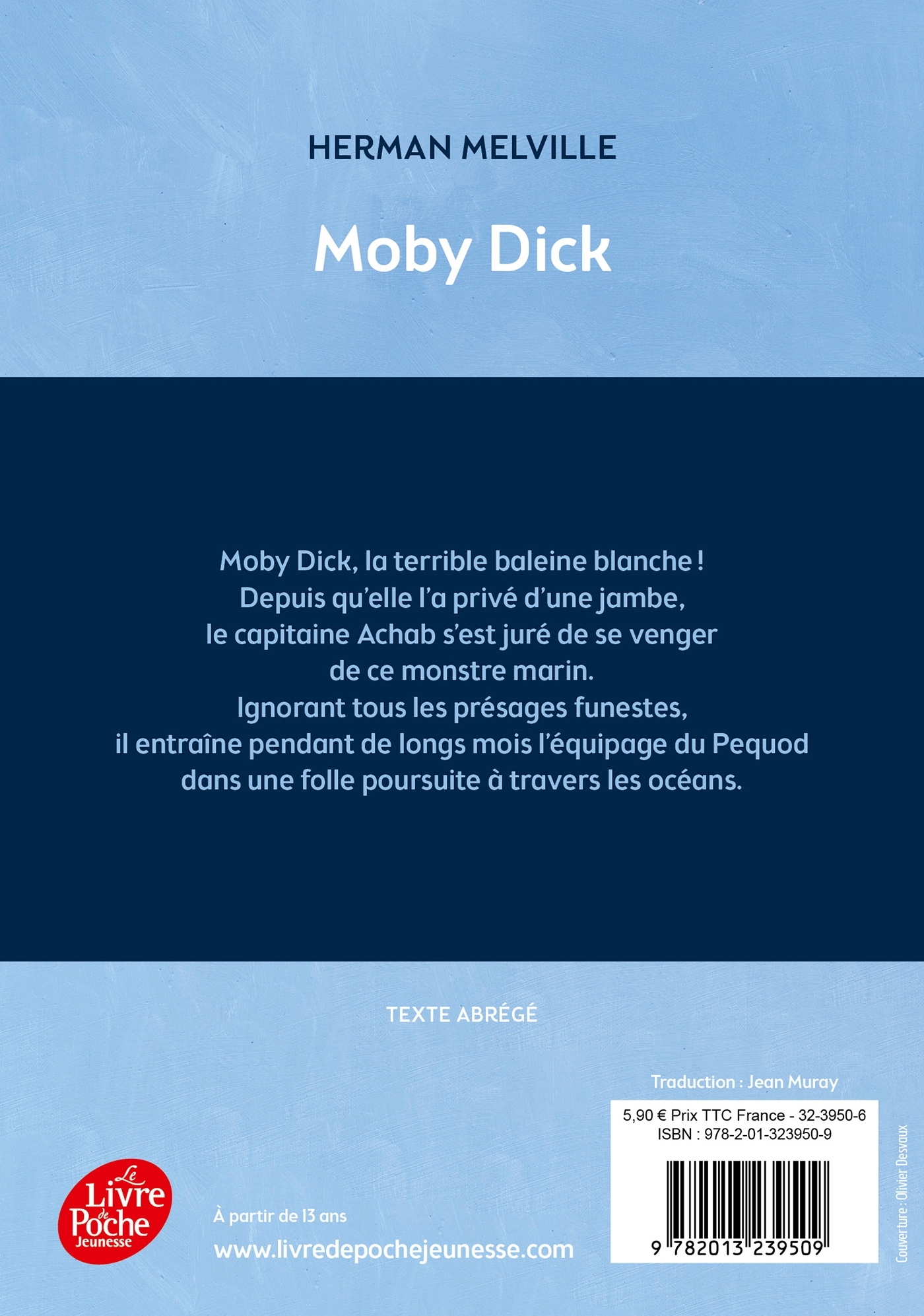 Moby Dick - Texte abrégé - Herman MELVILLE, Jean Muray - POCHE JEUNESSE