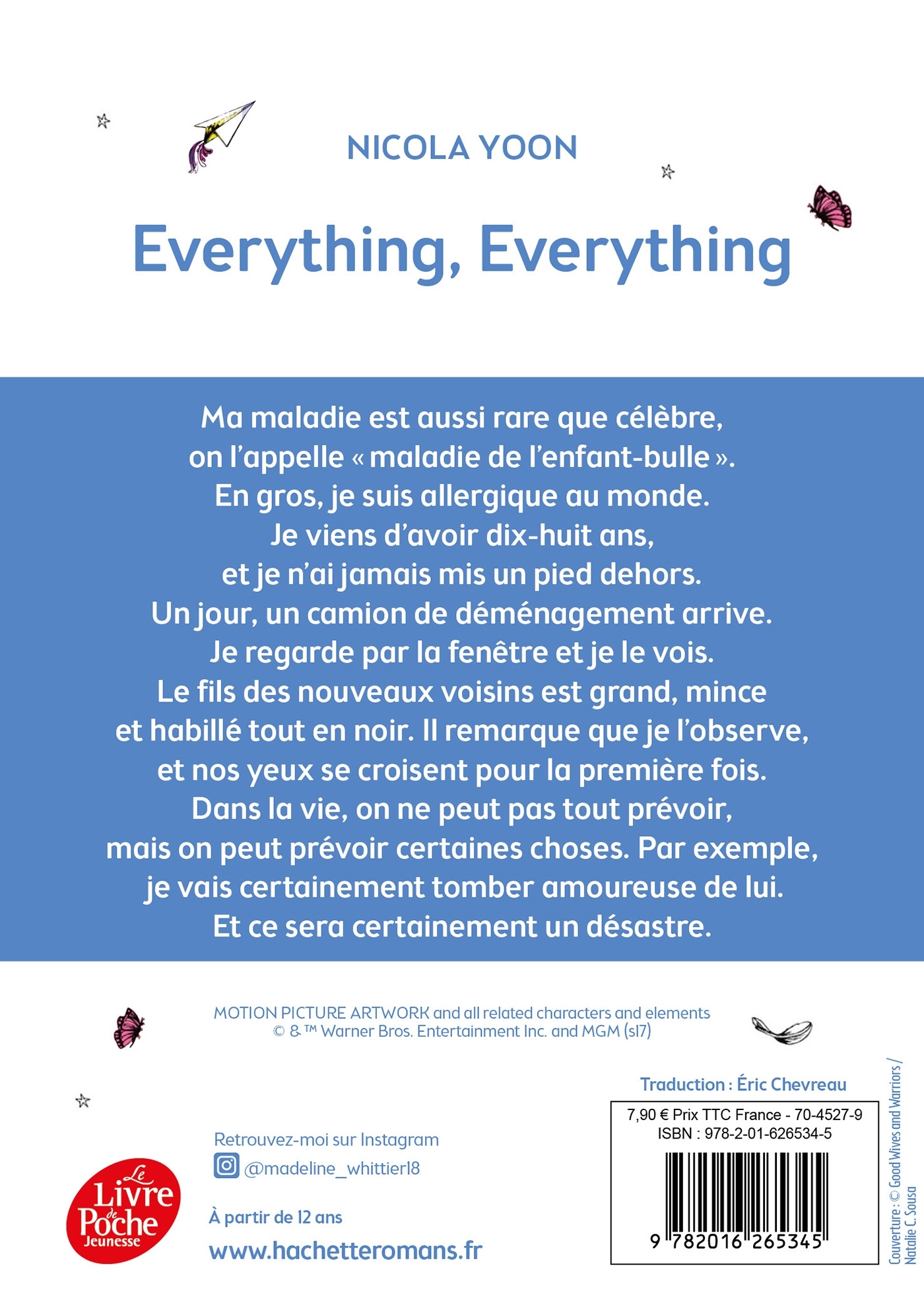 Everything everything - Nicola Yoon, Éric Chevreau - POCHE JEUNESSE