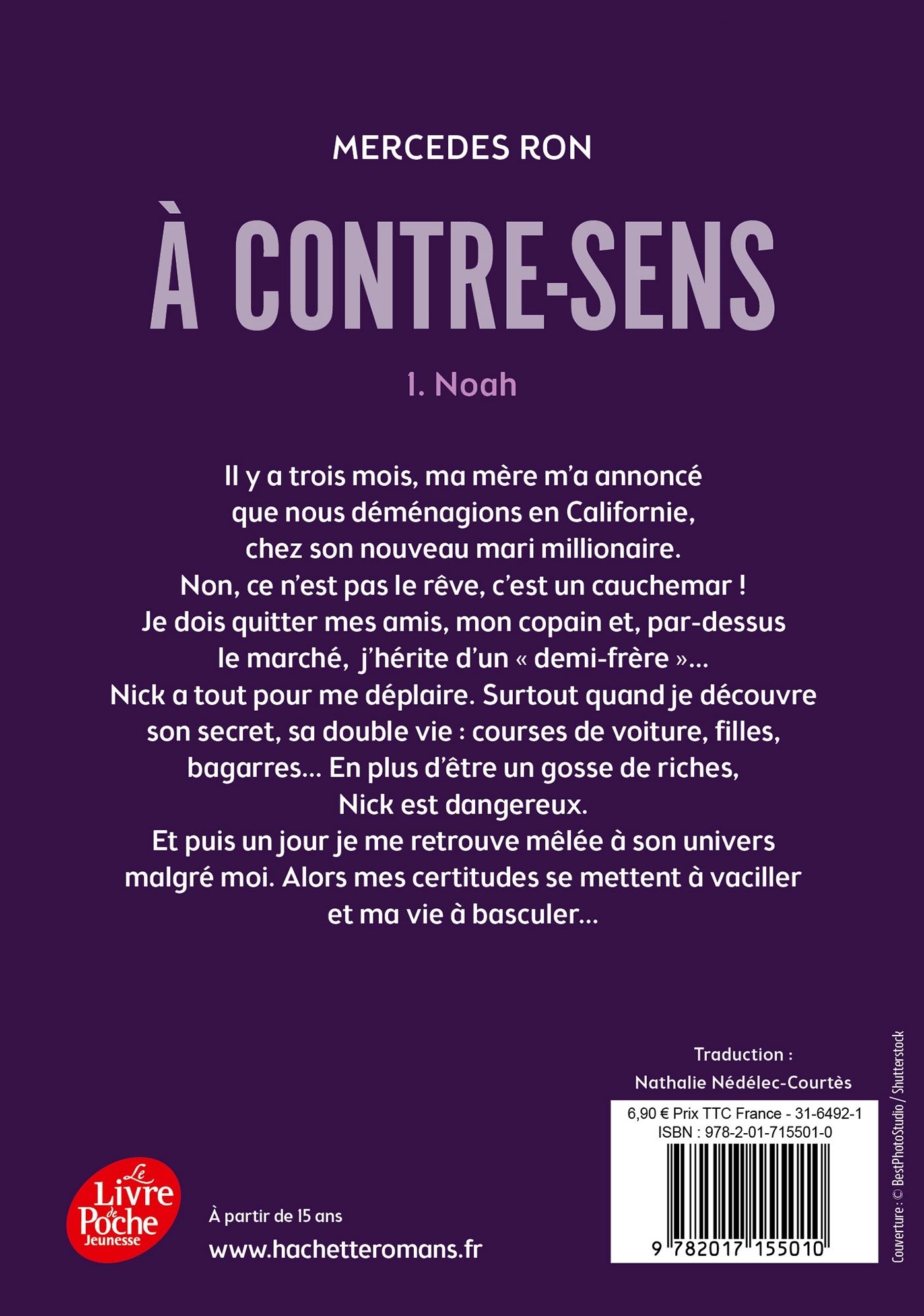 À contre-sens - Tome 1 -Noah - Mercedes Ron, Nathalie Nédélec-Courtès - POCHE JEUNESSE