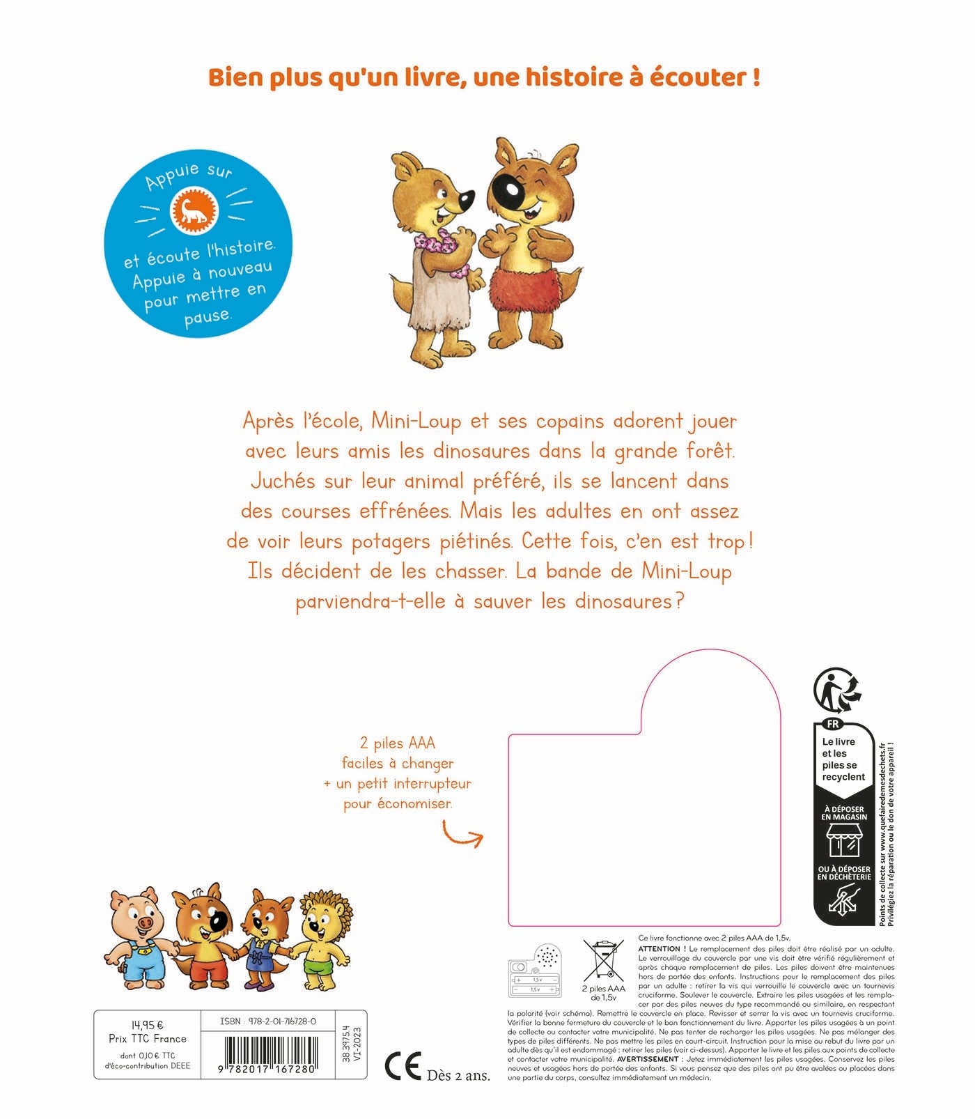 Livre son - Mini-Loup Dinosaures - Philippe Matter, Philippe Matter - HACHETTE ENFANT