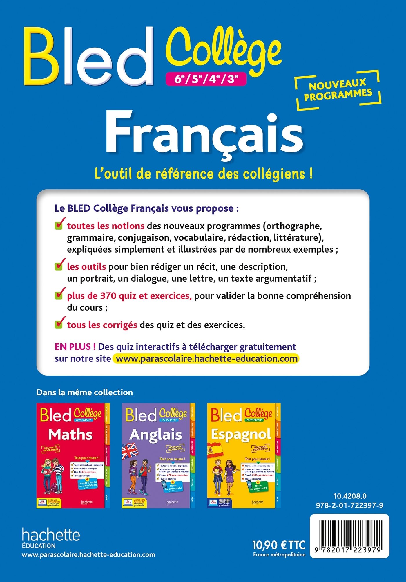 Bled Collège Français - Isabelle Lisle, Karine Juillien, Isabelle Lisle, Karine Juillien - HACHETTE EDUC