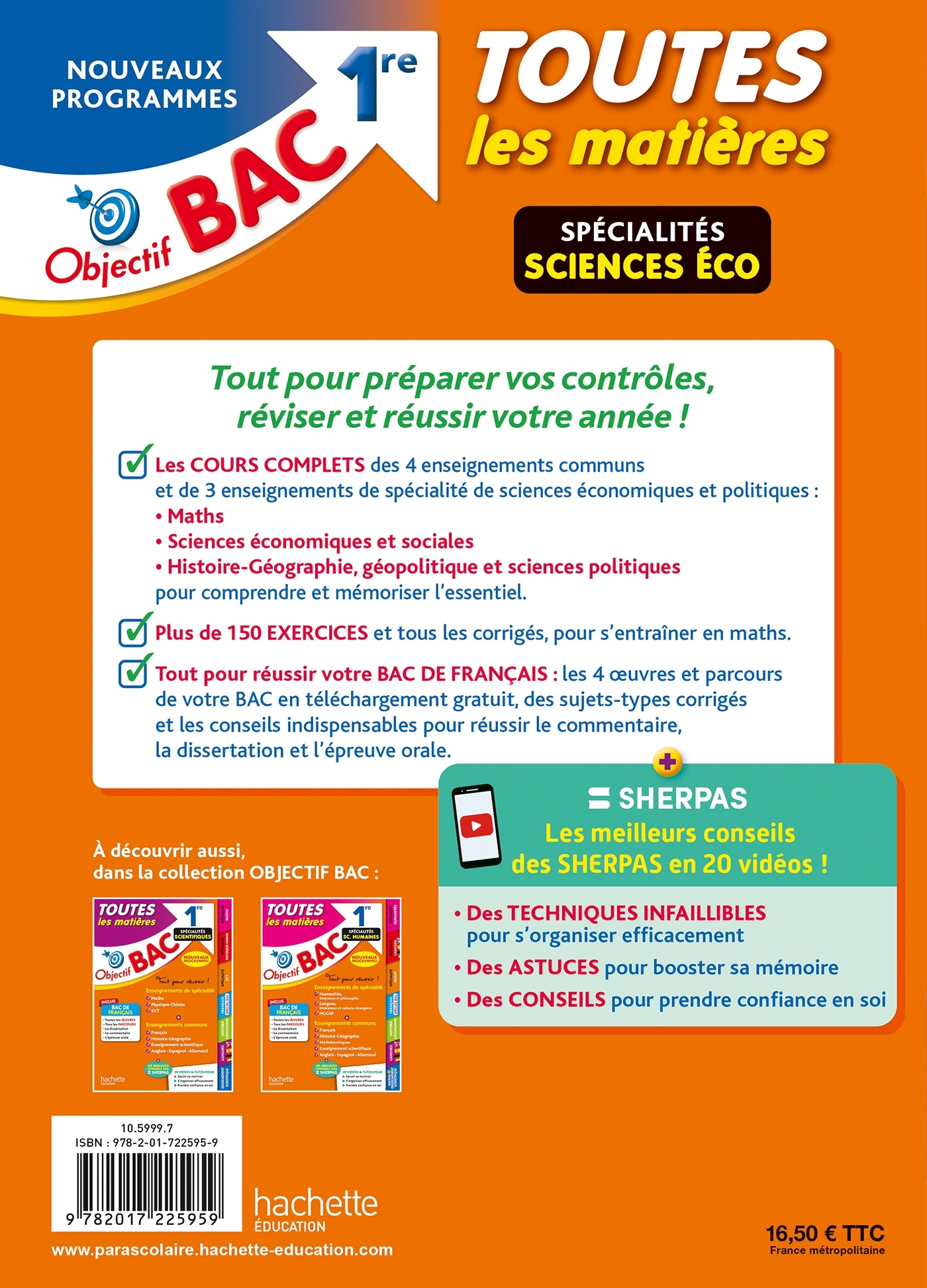 Objectif BAC 2025 - 1re Spécialités sciences éco Toutes les matières - Isabelle Lisle, Philippe Rousseau, Alexandre Blin, Arnaud Léonard, Caroline Garnier, Michael Salaun, Vincent Adoumié, Véronique Veyrier-Milan, Nathalie Thau, Pierre Binz, Sébastien Des