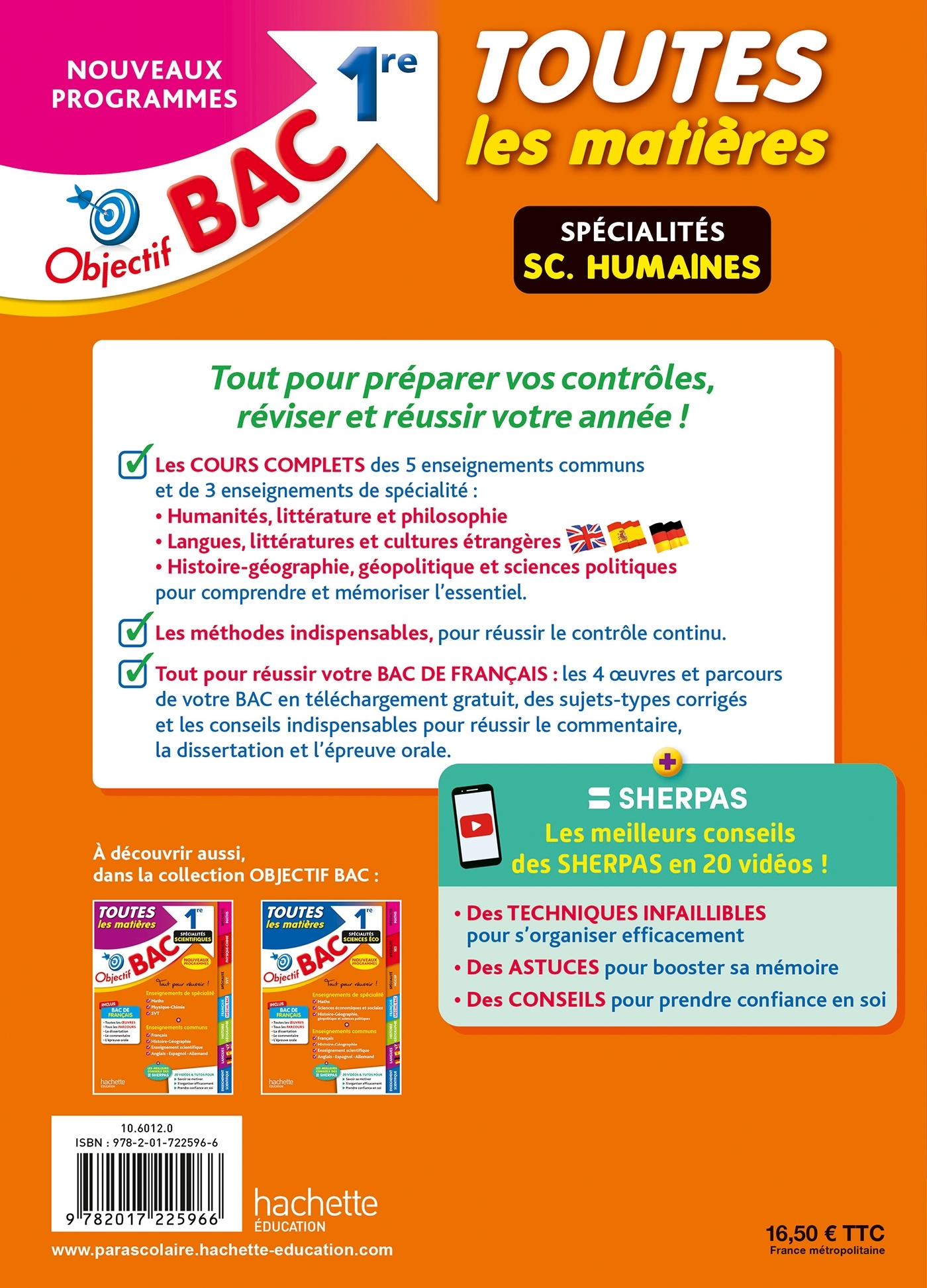 Objectif BAC 2025 - 1re Spécialités Sciences humaines Toutes les matières - Laurence Teper, Pierre Binz, Eric Barbazo, Nadine Billa, Isabelle Lisle, Arnaud Léonard, Caroline Garnier, Michael Salaun, Vincent Adoumié, Véronique Veyrier-Milan, Nathalie Thau,