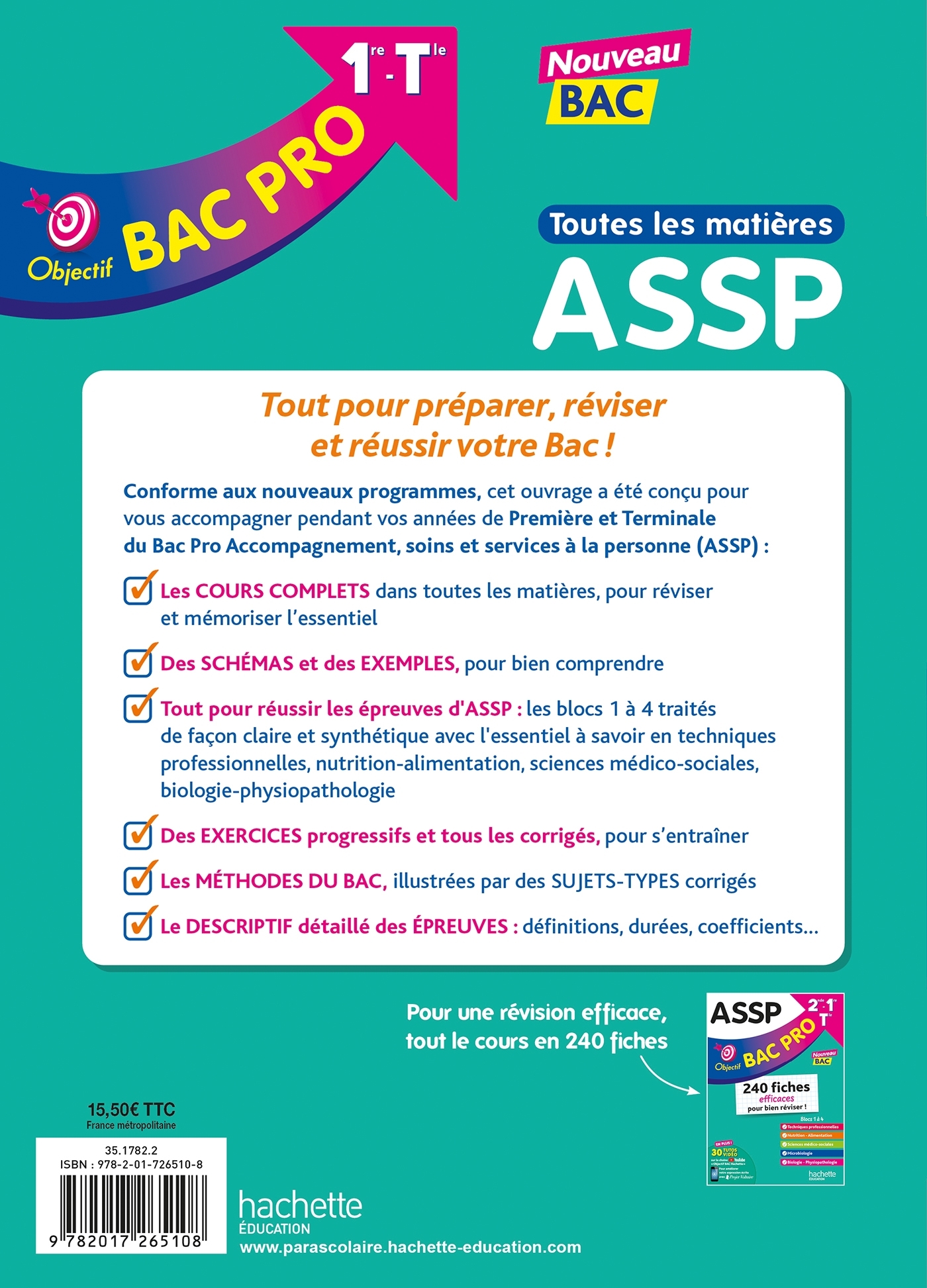 Objectif bac pro - ASSP (1re et Term) - Toutes les matières - BAC 2025 - Jérémie Garcio, Fabrice Frattini, Sébastien Dessaint, Emmanuelle Herry, Chrystelle Ménard, Chloé Faure, Loïc Valentin, Delphine Poques, Alain Prost, Ahmed Nouidjem, Sylvette Rodriguè