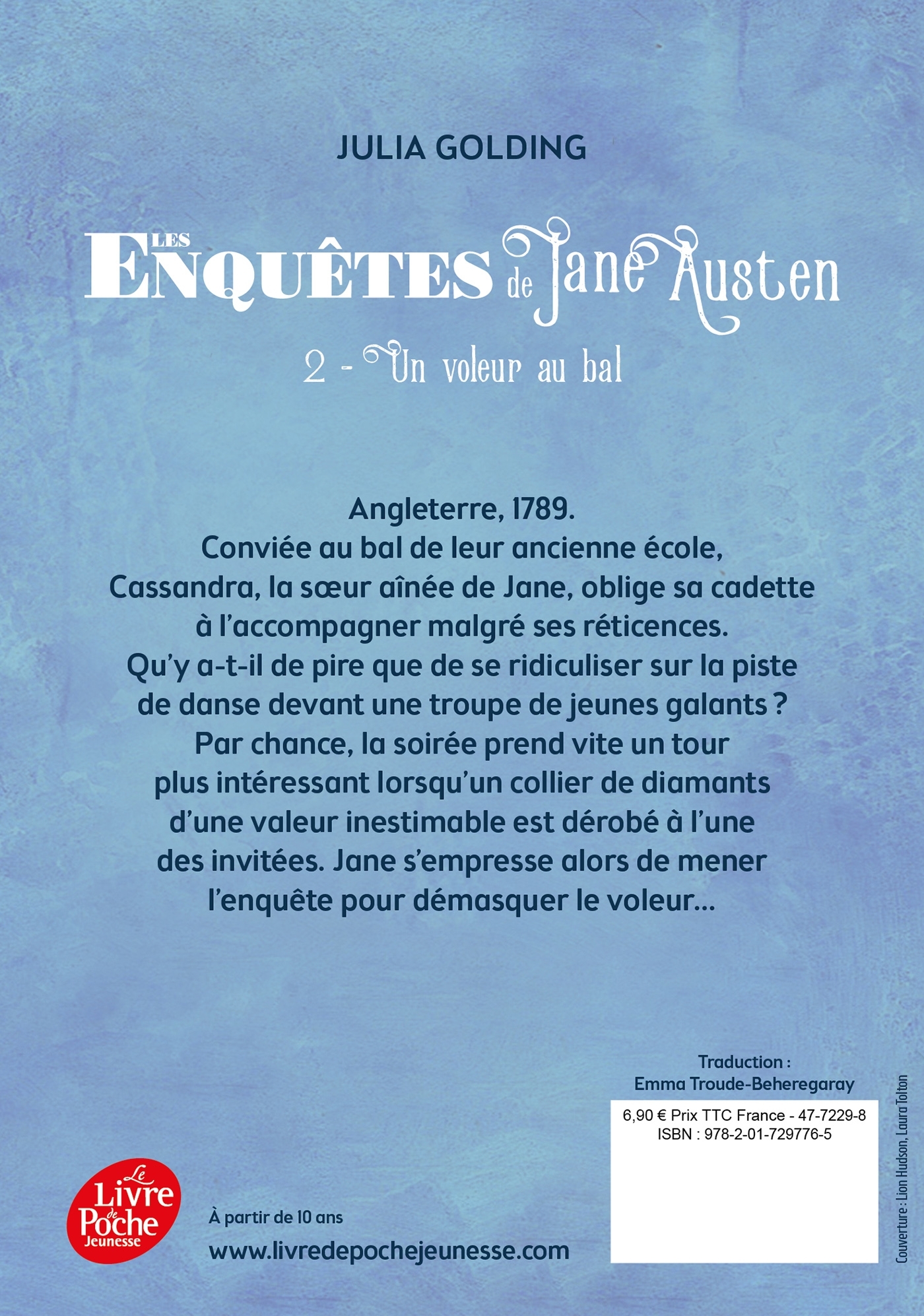 Les enquêtes de Jane Austen - Tome 2 - Julia Golding, Emma Troude-Beheregaray, Julia Golding, Emma Troude-Beheregaray - POCHE JEUNESSE