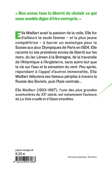 La vagabonde des mers - Ella Maillart, Ella Maillart - PAYOT