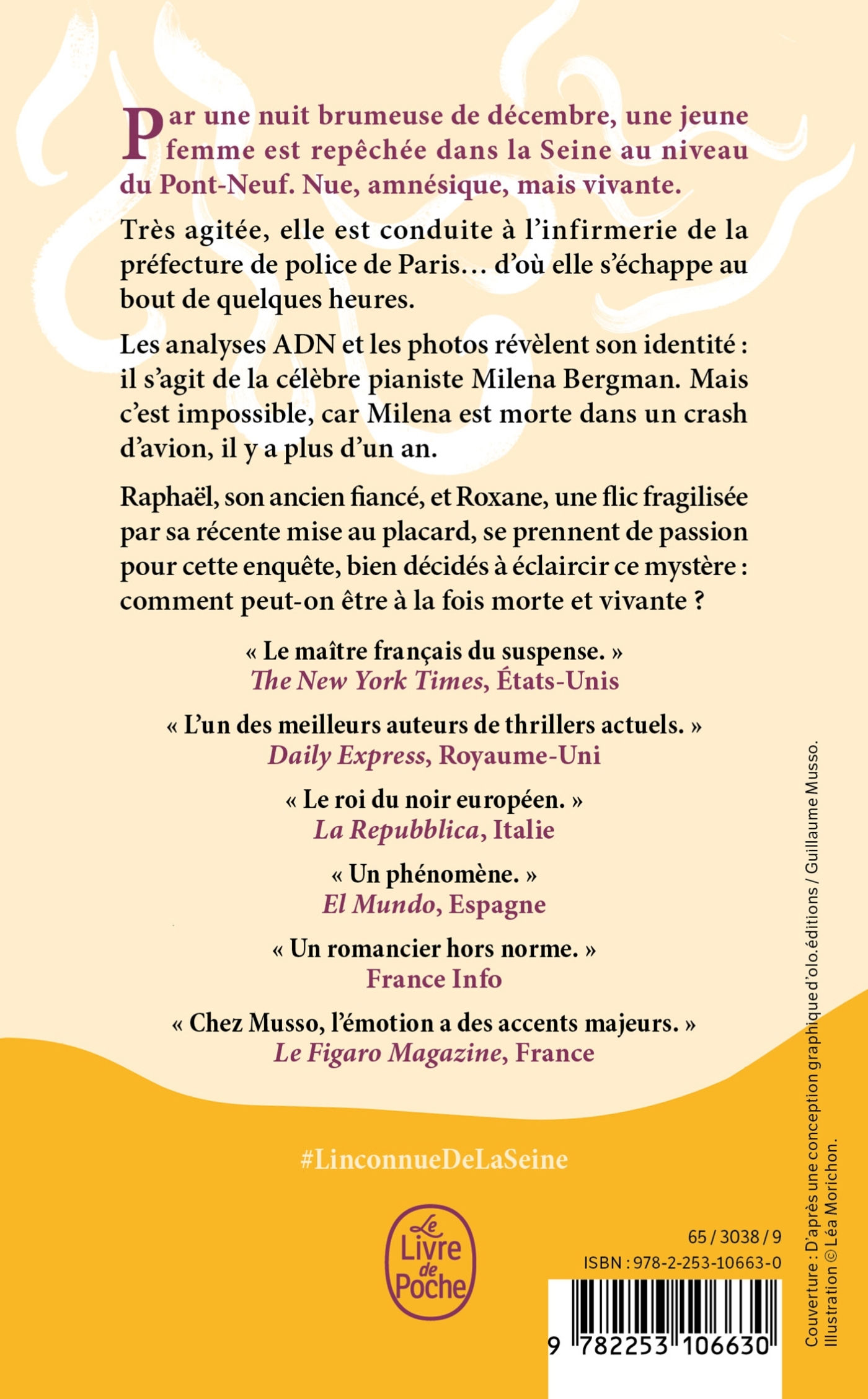 L'Inconnue de la Seine - Guillaume Musso - LGF