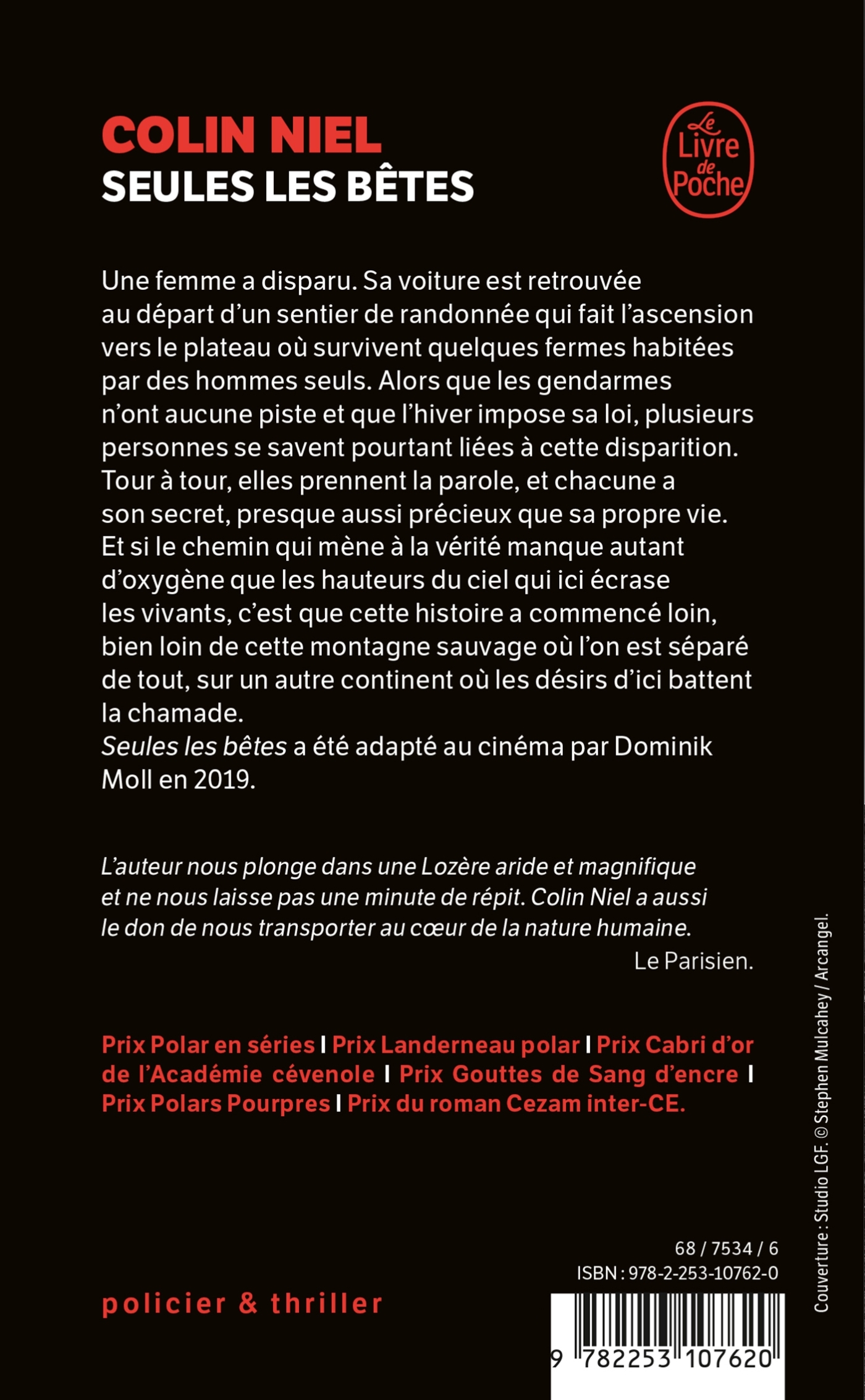 Seules les bêtes - Colin Niel - LGF