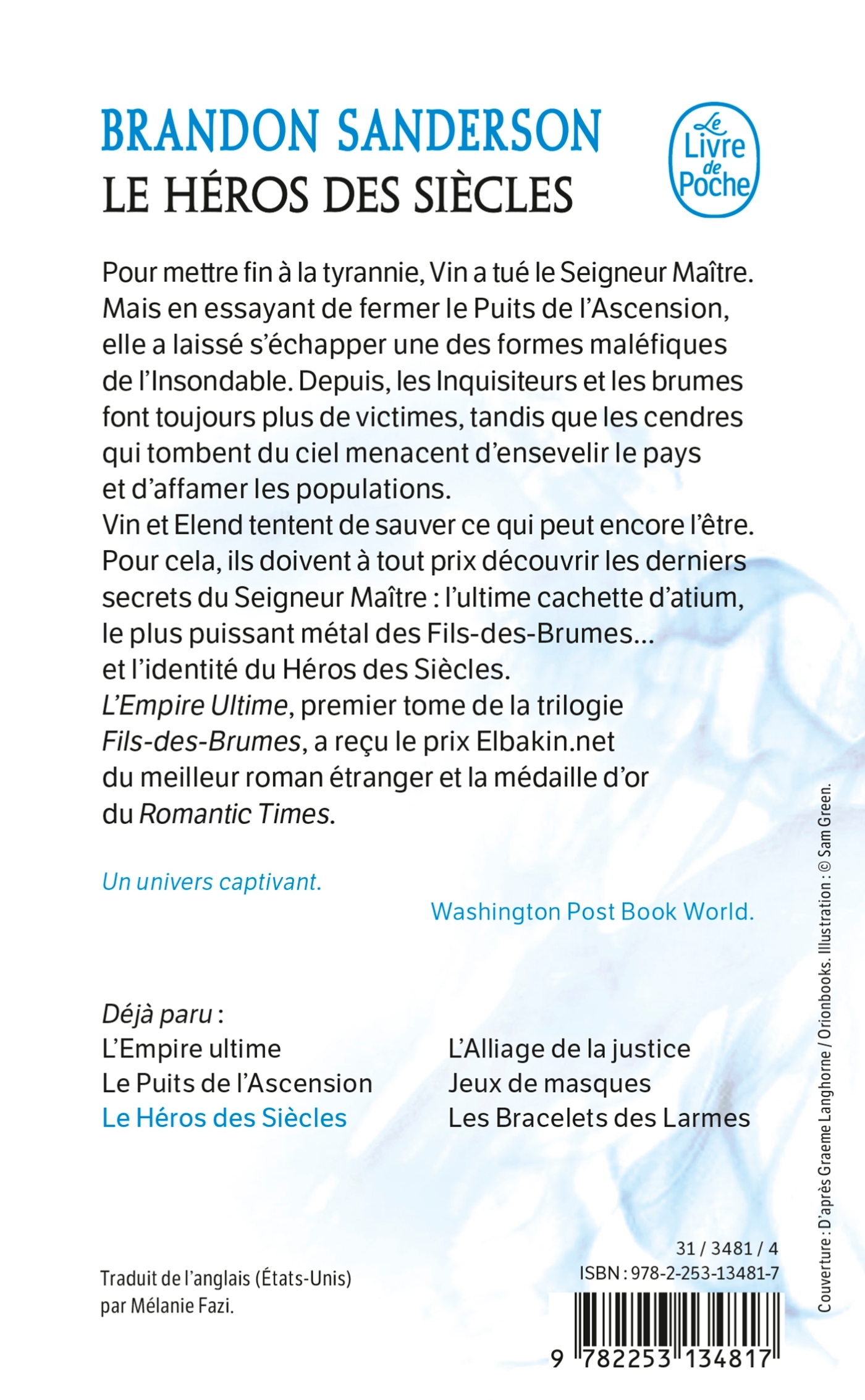 Le Héros des siècles (Fils-des-Brumes, Tome 3) - Brandon Sanderson, Brandon Sanderson - LGF
