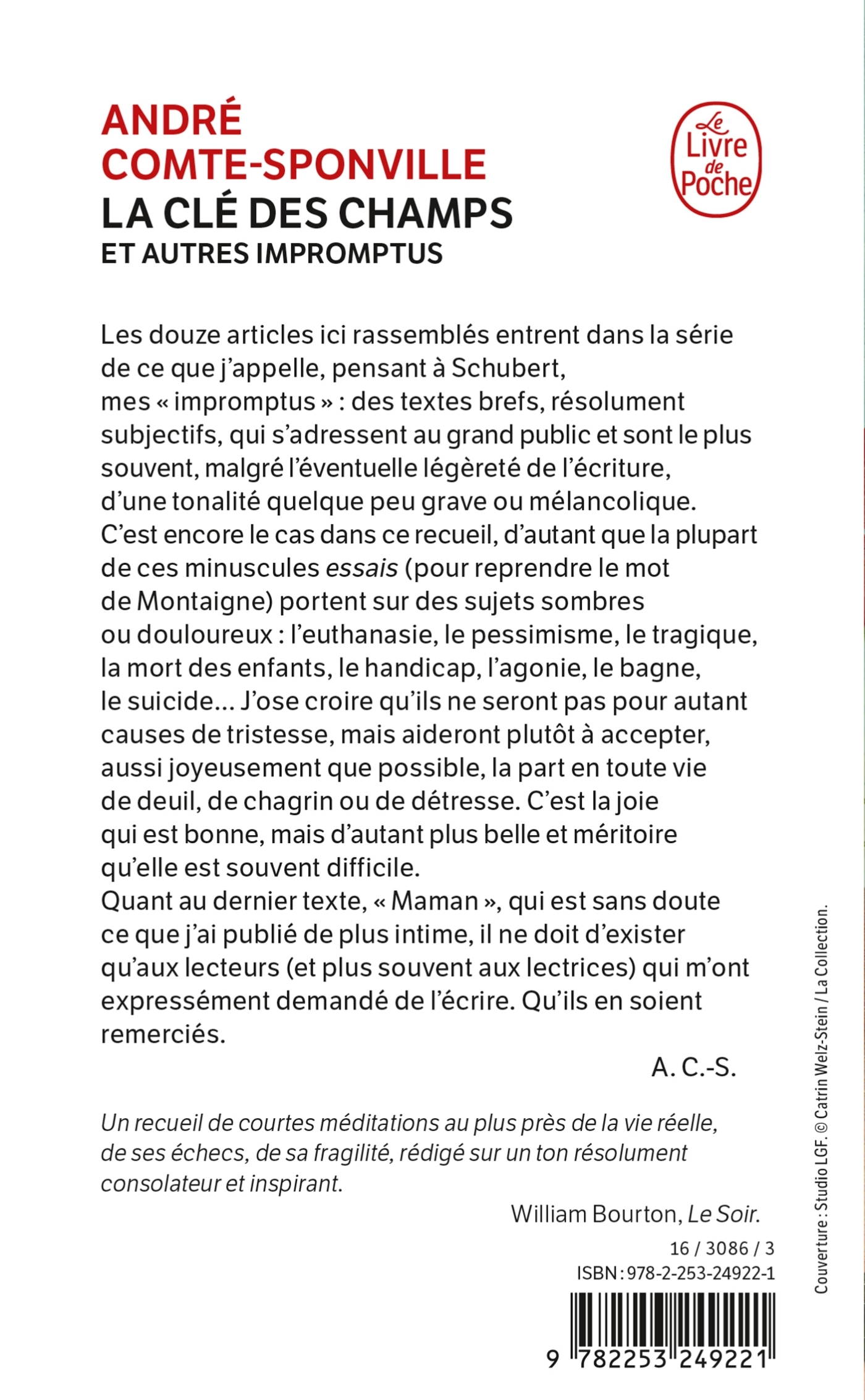 La Clé des champs et autres impromptus - André Comte-Sponville, André Comte-Sponville - LGF