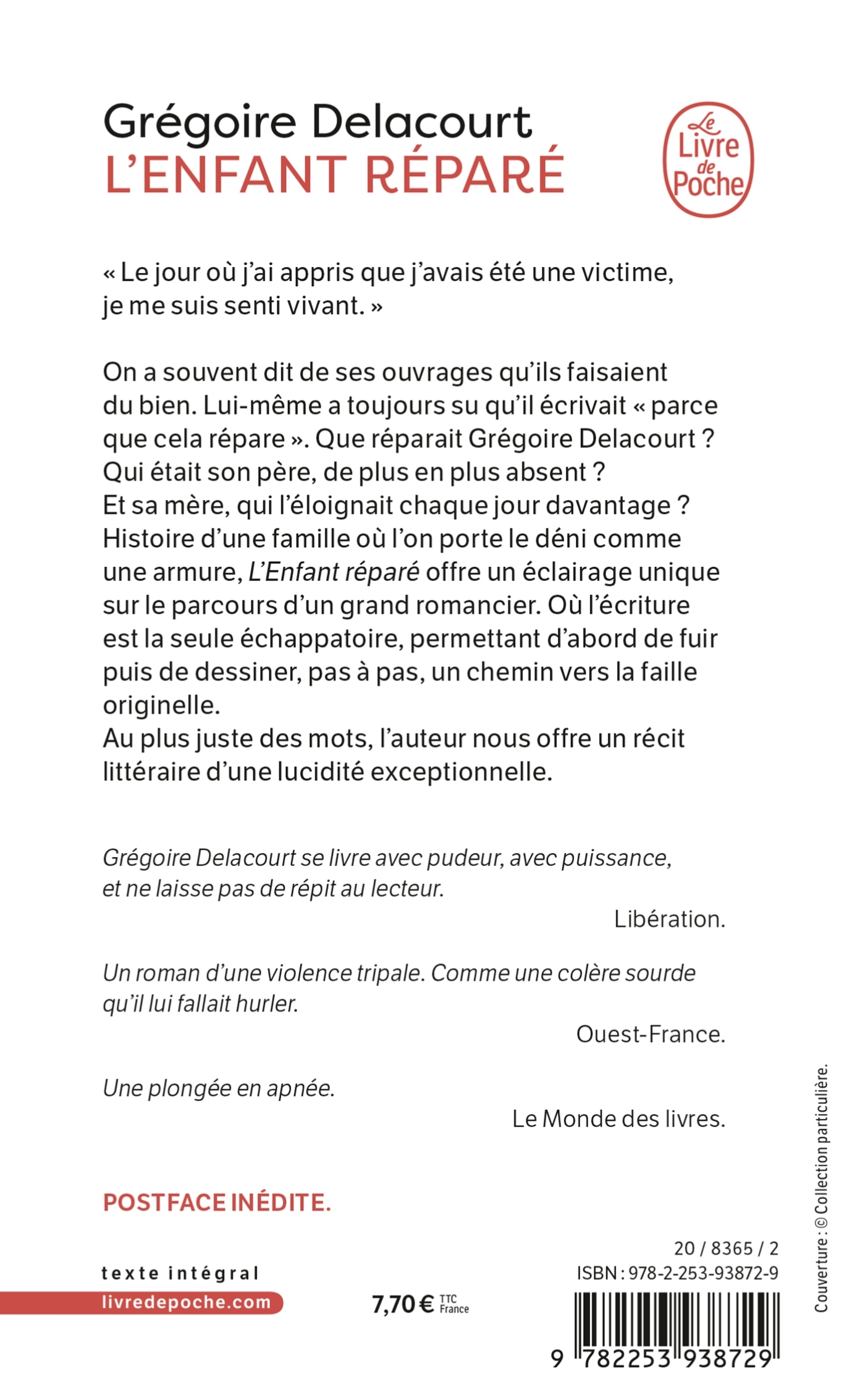 L'enfant réparé - Grégoire Delacourt, Grégoire Delacourt - LGF