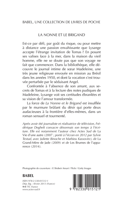 La nonne et le brigand - Frédérique Deghelt, Frédérique Deghelt - ACTES SUD