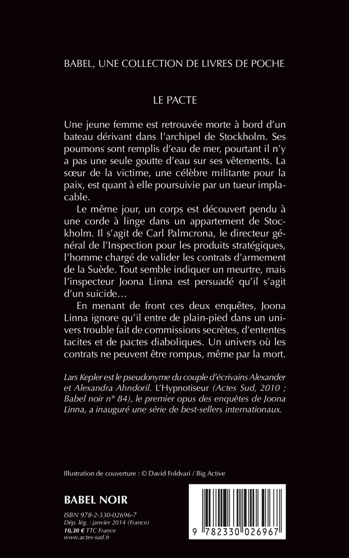 Le Pacte - Lars Kepler, Hege Roel rousson, Lars Kepler, Hege Roel rousson - ACTES SUD