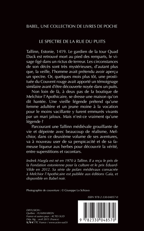 Le Spectre de la rue du Puits - Indrek Hargla, Jean Pascal Ollivry, Jean-Pascal Ollivry - ACTES SUD