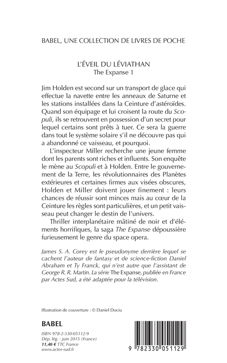 L'Éveil du Léviathan - James s. a. Corey, Thierry Arson, James s. a. Corey, Thierry Arson - ACTES SUD