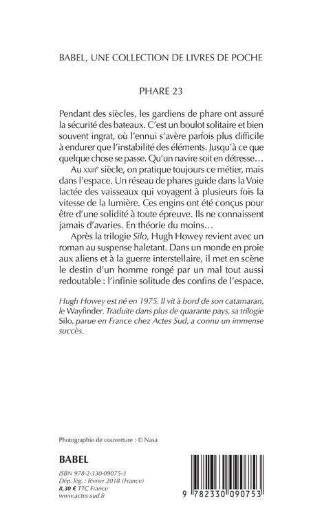 Phare 23 - Hugh Howey, Estelle Roudet, Hugh Howey, Estelle Roudet - ACTES SUD