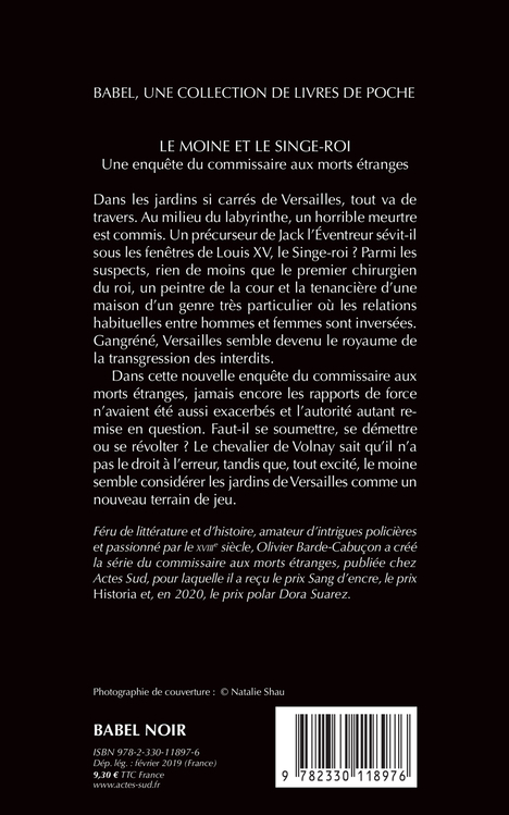 Le Moine et le Singe-roi - Olivier Barde-Cabuçon - ACTES SUD