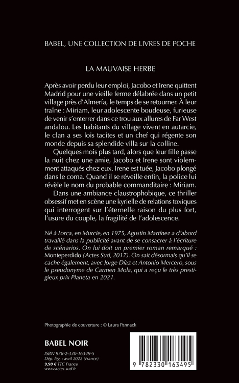 La Mauvaise herbe - Agustin Martinez, Amandine Py - ACTES SUD