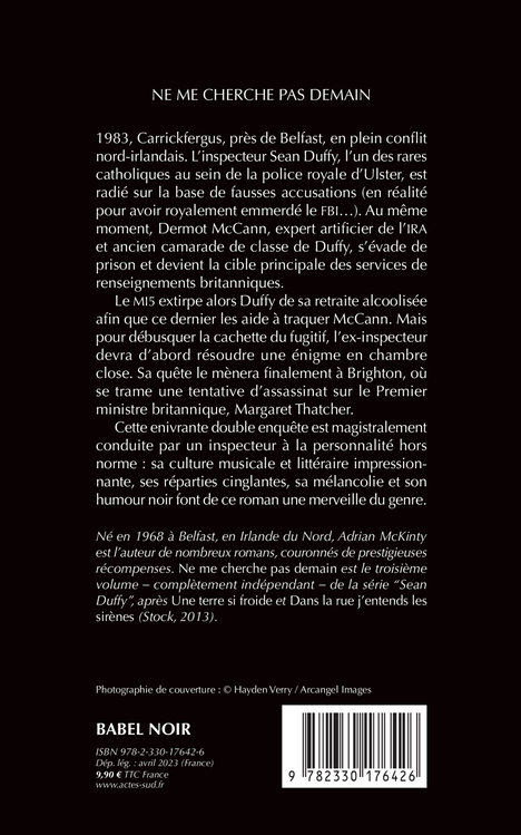 Ne me cherche pas demain - Adrian McKinty, Laure Manceau, Adrian McKinty, Laure Manceau - ACTES SUD