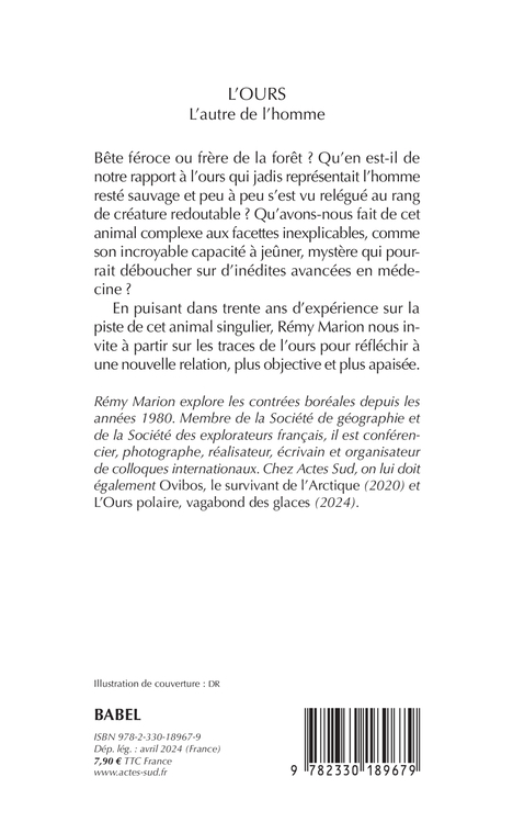 L'Ours - Rémy Marion, Lambert Wilson, Rémy Marion, Lambert Wilson - ACTES SUD