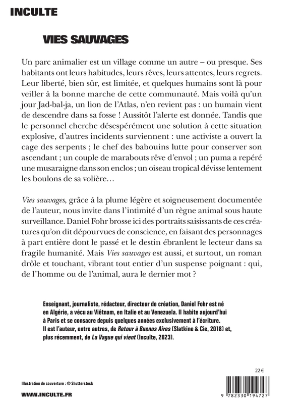 Vies sauvages - Daniel Fohr, Daniel Fohr - INCULTEDERMARGE