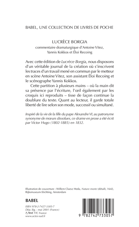 Lucrèce Borgia - Victor Hugo - ACTES SUD