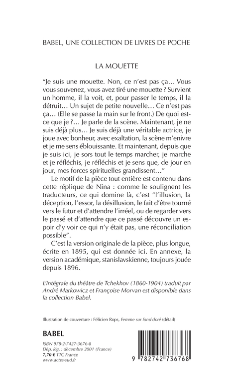 La Mouette - Anton Tchekhov, Françoise Morvan, André Markowicz, Anton Tchekhov, Françoise Morvan, André Markowicz - ACTES SUD