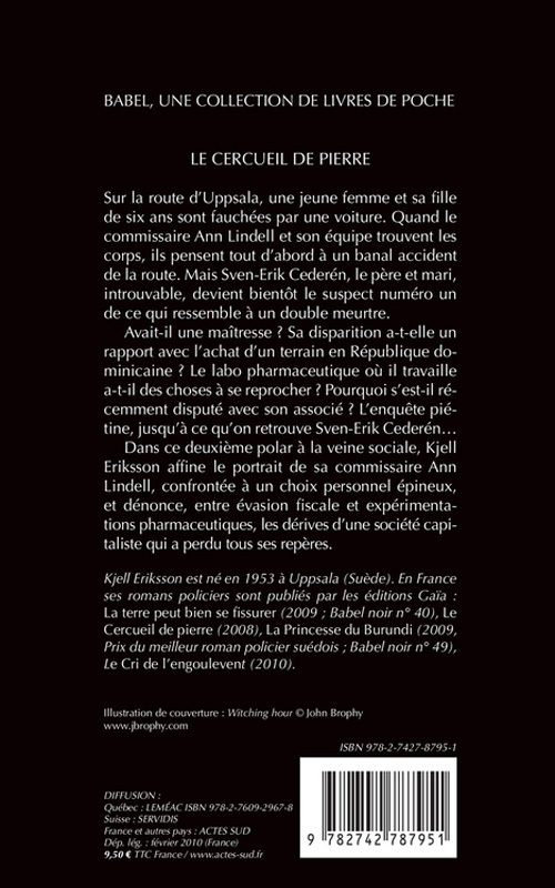 Le Cercueil de pierre - Kjell Eriksson, Philippe Bouquet - ACTES SUD