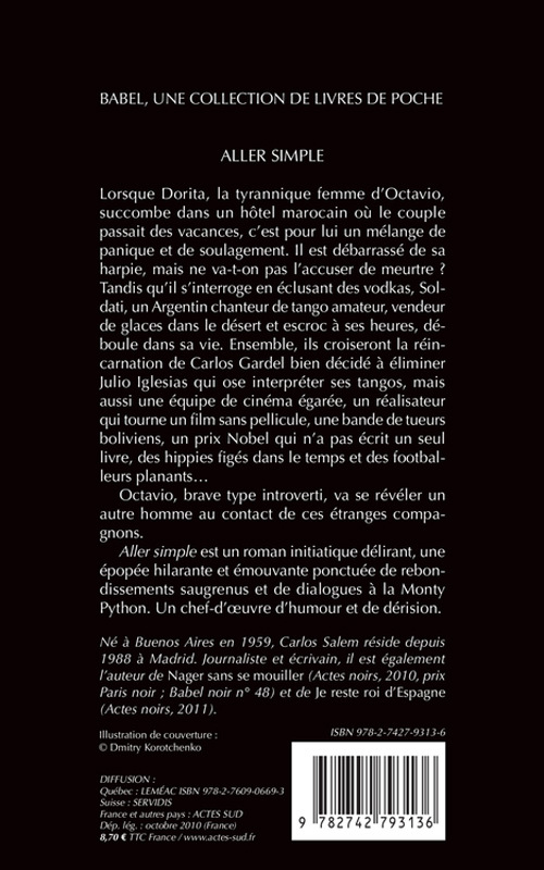 Aller simple - Carlos Salem, Danielle Schramm, Carlos Salem, Danielle Schramm - ACTES SUD