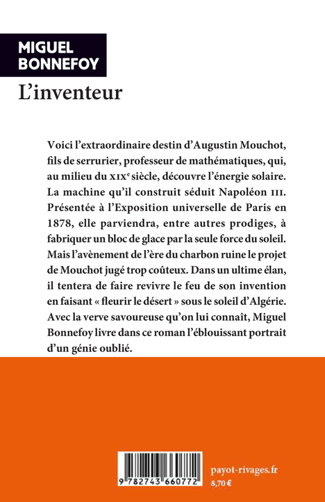 L'inventeur - Miguel Bonnefoy - RIVAGES