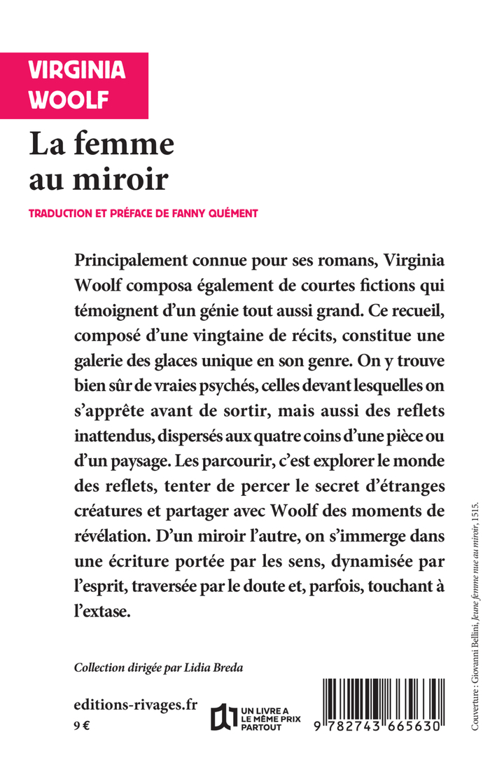 La femme au miroir - Virginia Woolf, Fanny Quément, Virginia Woolf, Fanny Quément, Fanny Quément - RIVAGES