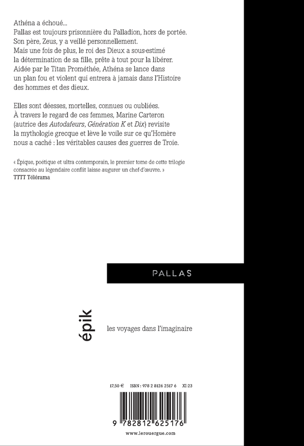 Pallas - tome 2 - Marine Carteron - ROUERGUE