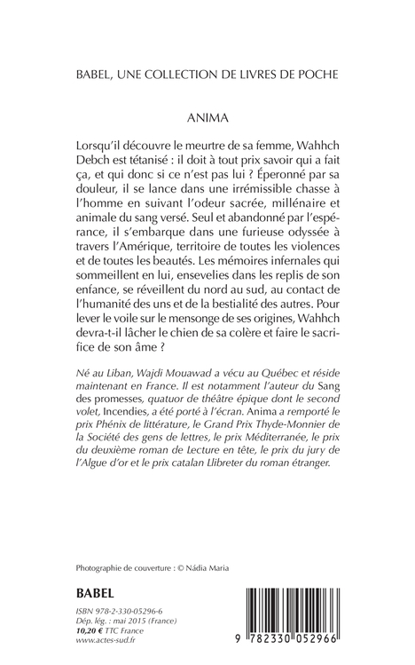 Anima - Wajdi Mouawad, Wajdi Mouawad - ACTES SUD