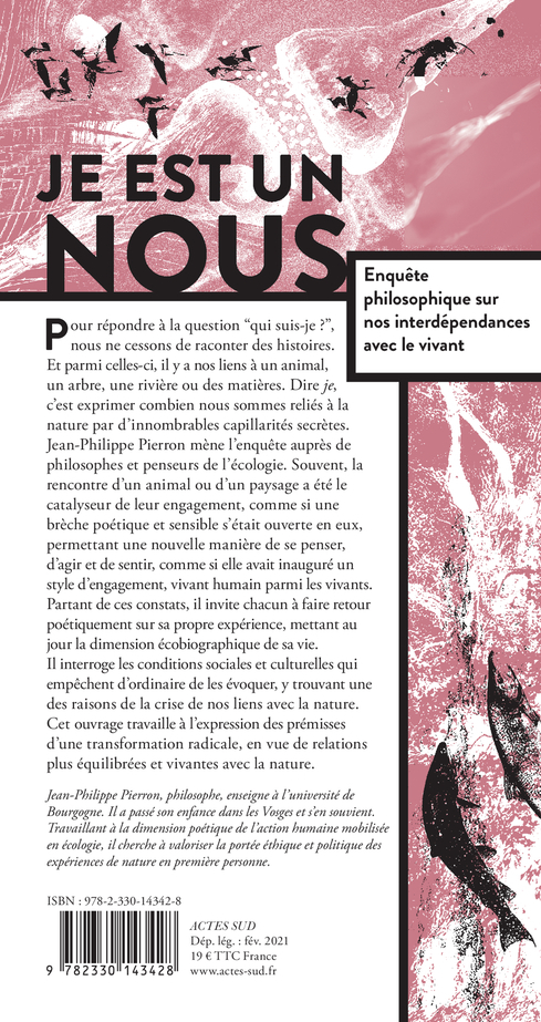 Je est un nous - Jean-Philippe Pierron - ACTES SUD