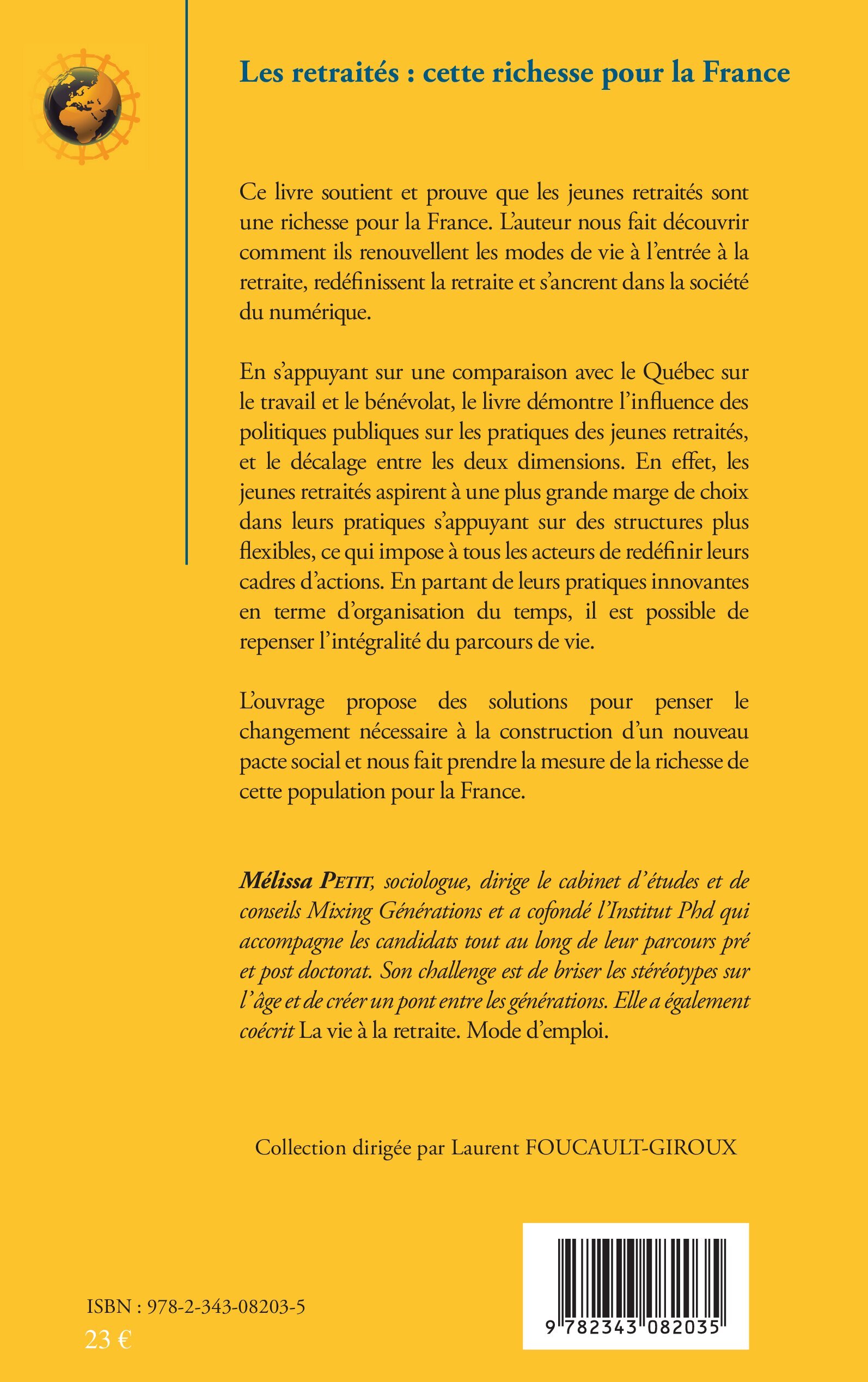Les retraités : cette richesse pour la France - Melissa Petit - L'HARMATTAN