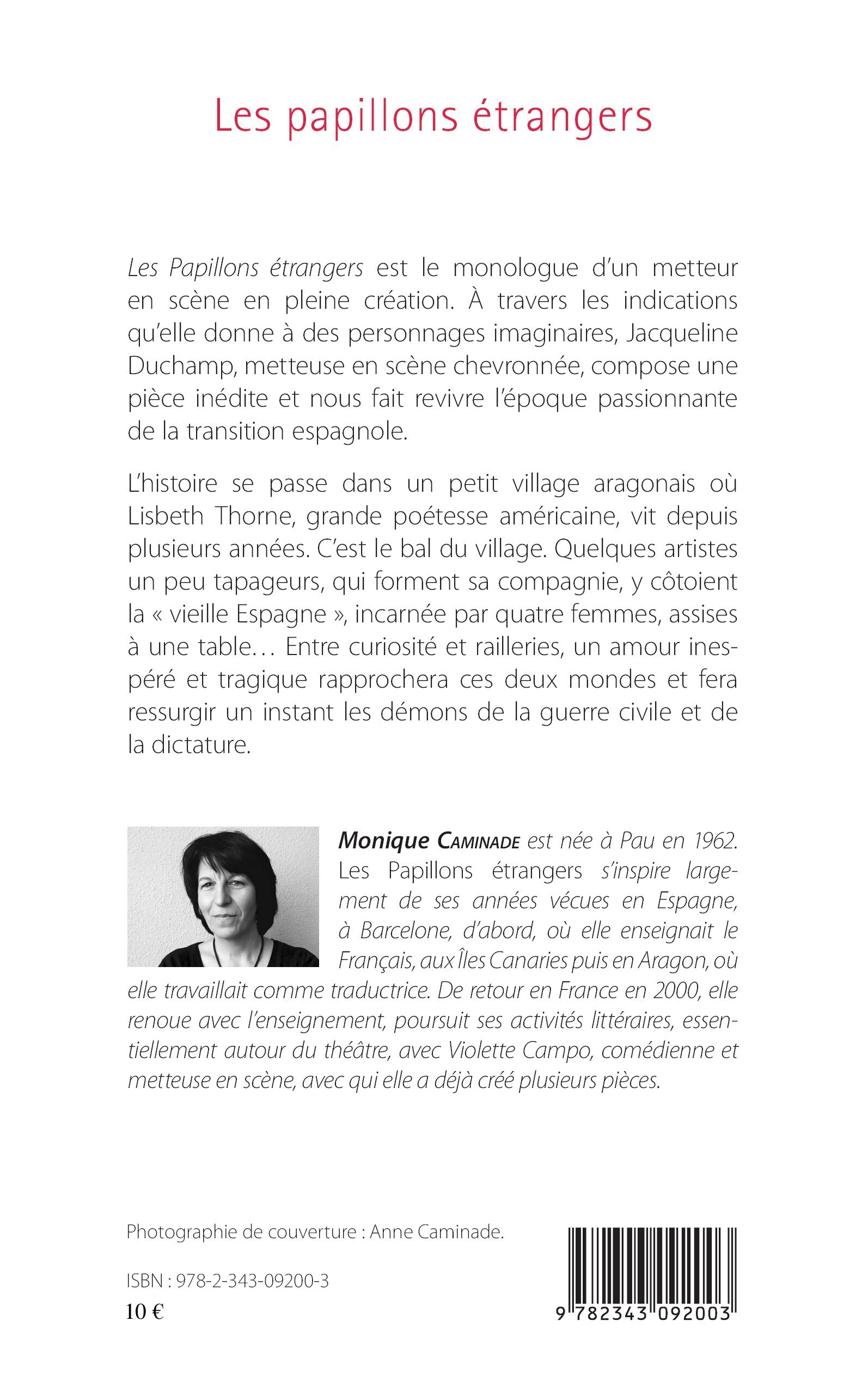 Les papillons étrangers - Monique Caminade - L'HARMATTAN