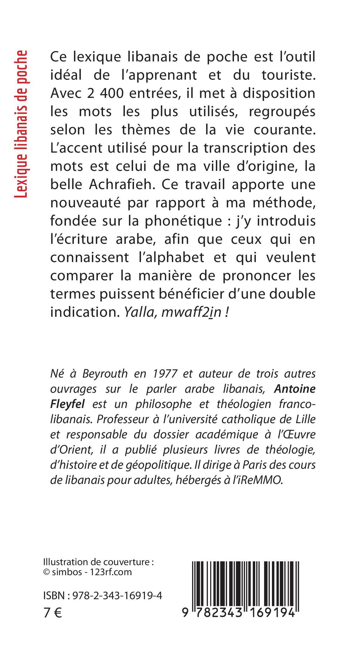 Lexique libanais de poche - Antoine Fleyfel - L'HARMATTAN