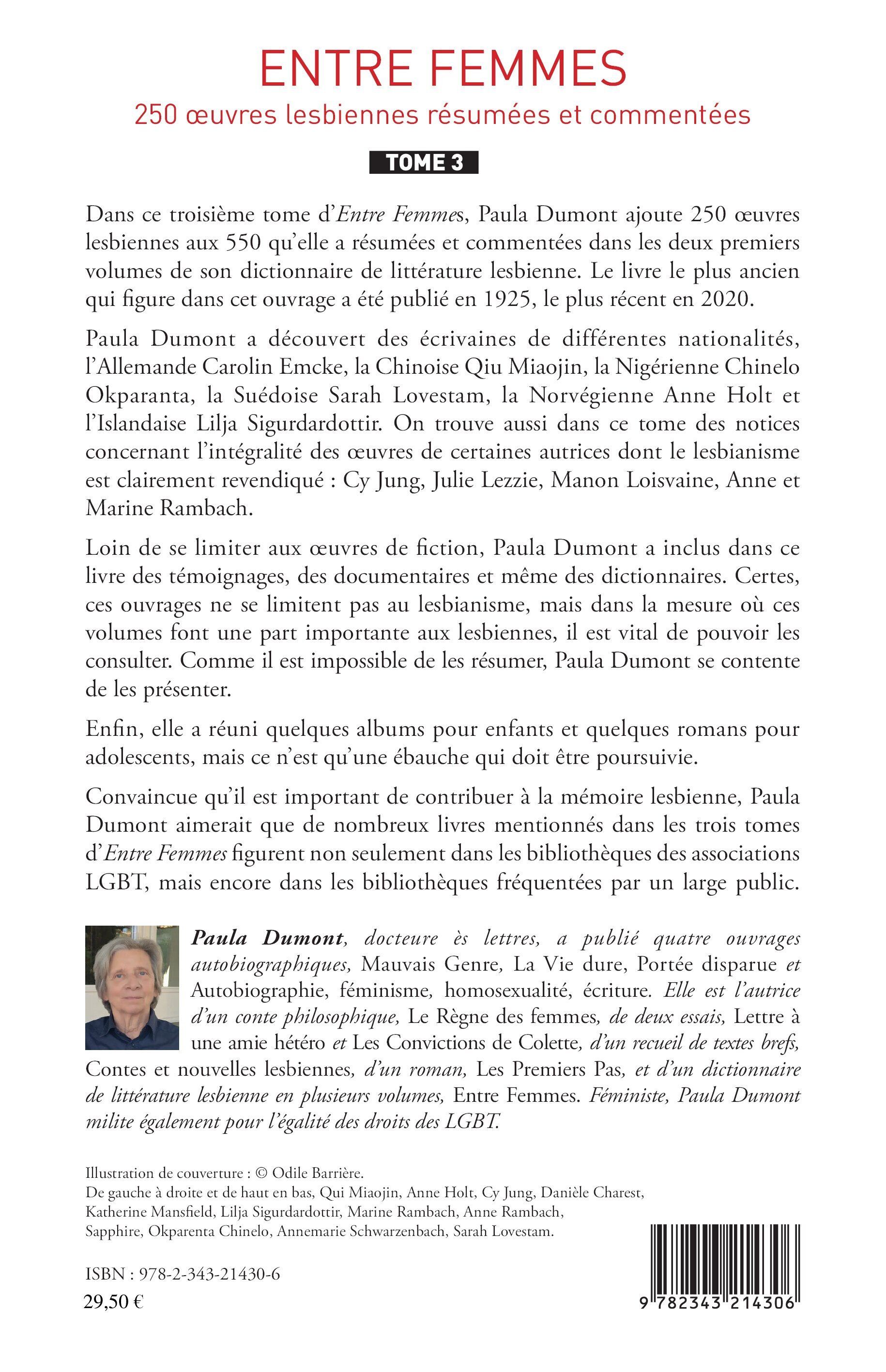 Entre femmes - Paula Dumont, Paulette doublon ne pas utiliser Dumont - L'HARMATTAN