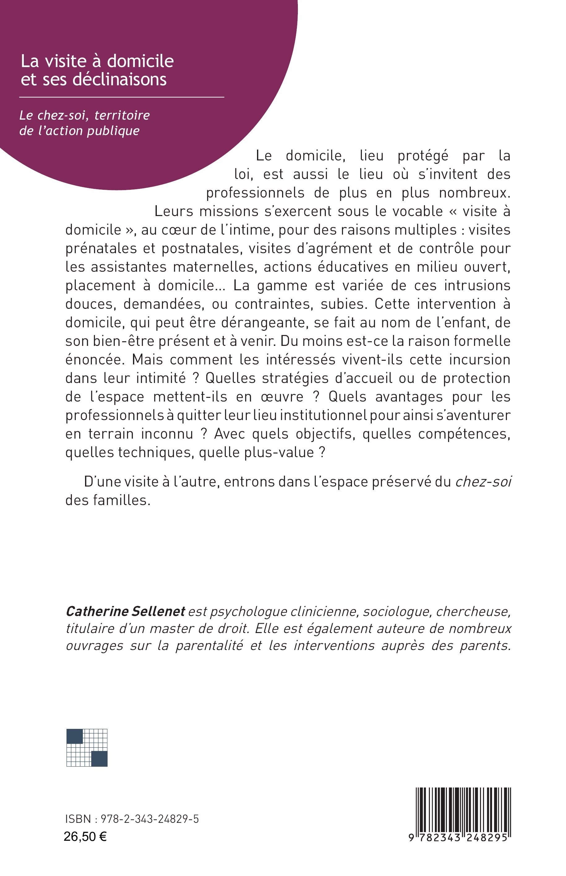 La visite à domicile et ses déclinaisons - Catherine Sellenet - L'HARMATTAN