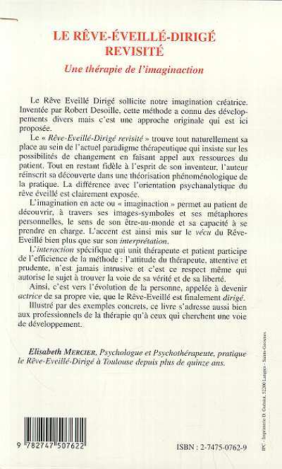 LE RÊVE-ÉVEILLÉ-DIRIGÉ REVISITÉ - Elisabeth Mercier - L'HARMATTAN