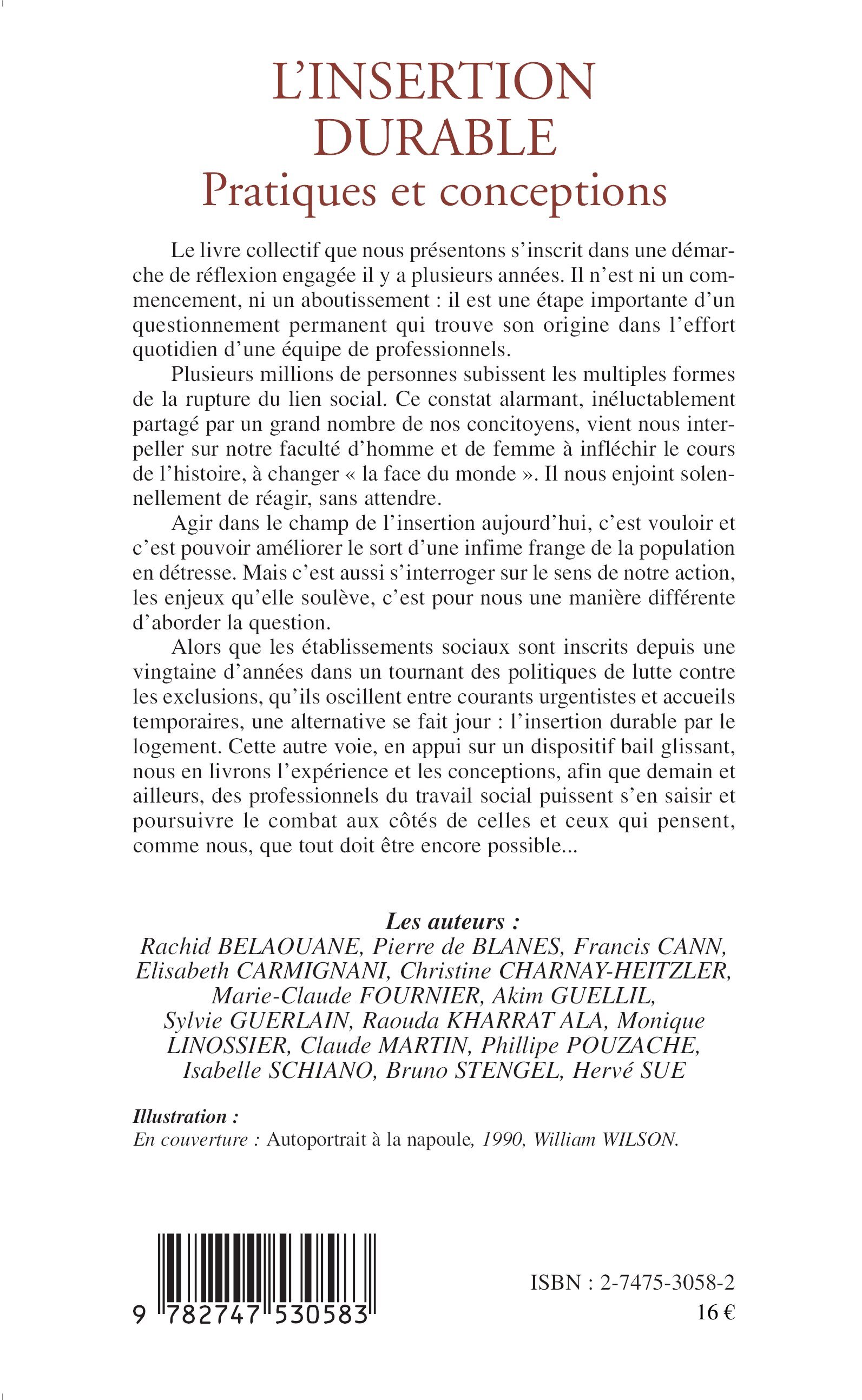 INSERTION DURABLE - XXX - L'HARMATTAN