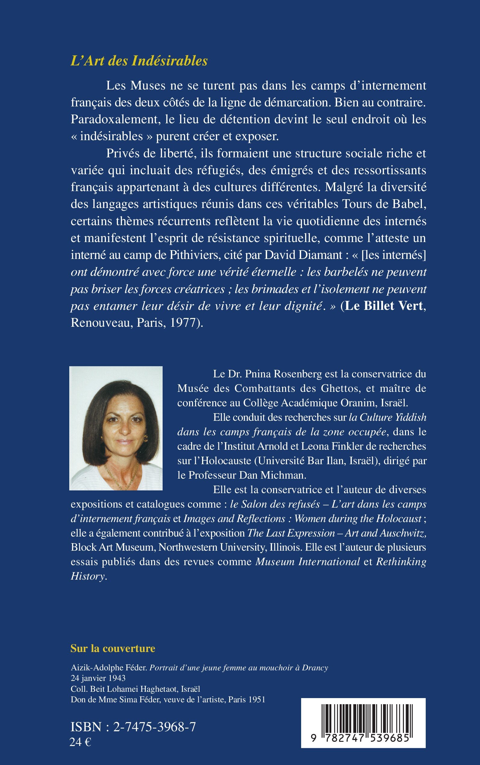 L'art des indésirables - Pnina Rosenberg - L'HARMATTAN