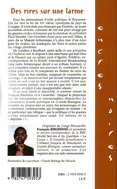 Des rires sur une larme - François Bikindou - L'HARMATTAN