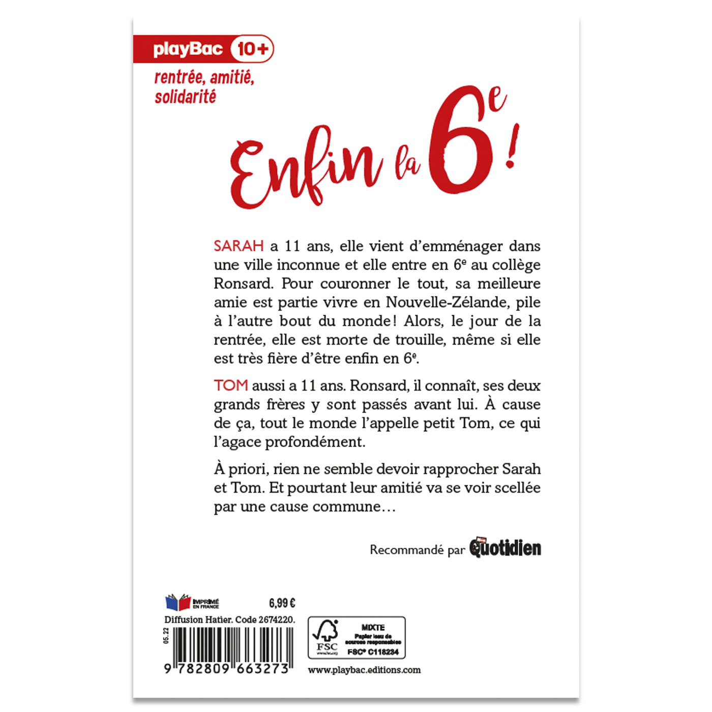 Enfin la 6e ! - Fabrice Colin, Marine Blandin, Diglee Diglee,  Diglee - PLAY BAC
