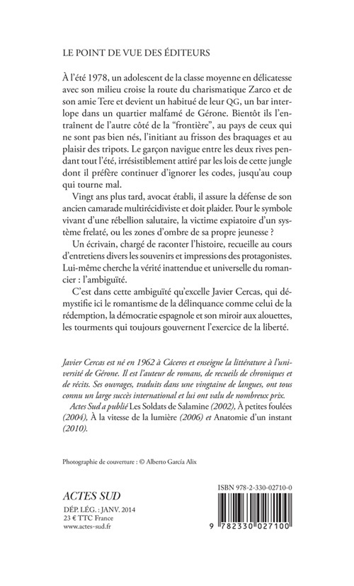 Les lois de la frontière - Javier Cercas, Elisabeth Beyer, Aleksandar Grujicic - ACTES SUD