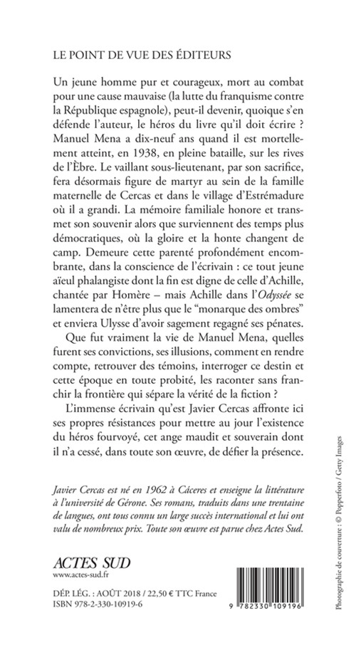 Le Monarque des ombres - Javier Cercas, Karine Louesdon, Aleksandar Grujicic - ACTES SUD