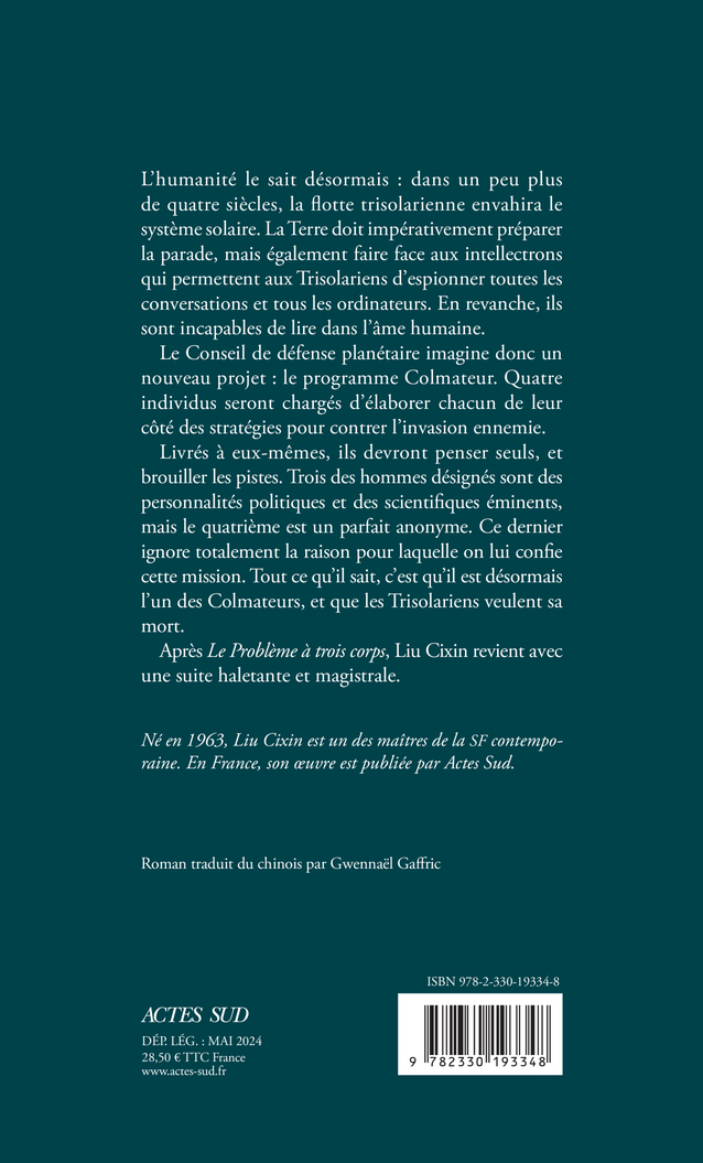 La forêt sombre - Cixin Liu, Gwennaël Gaffric - ACTES SUD