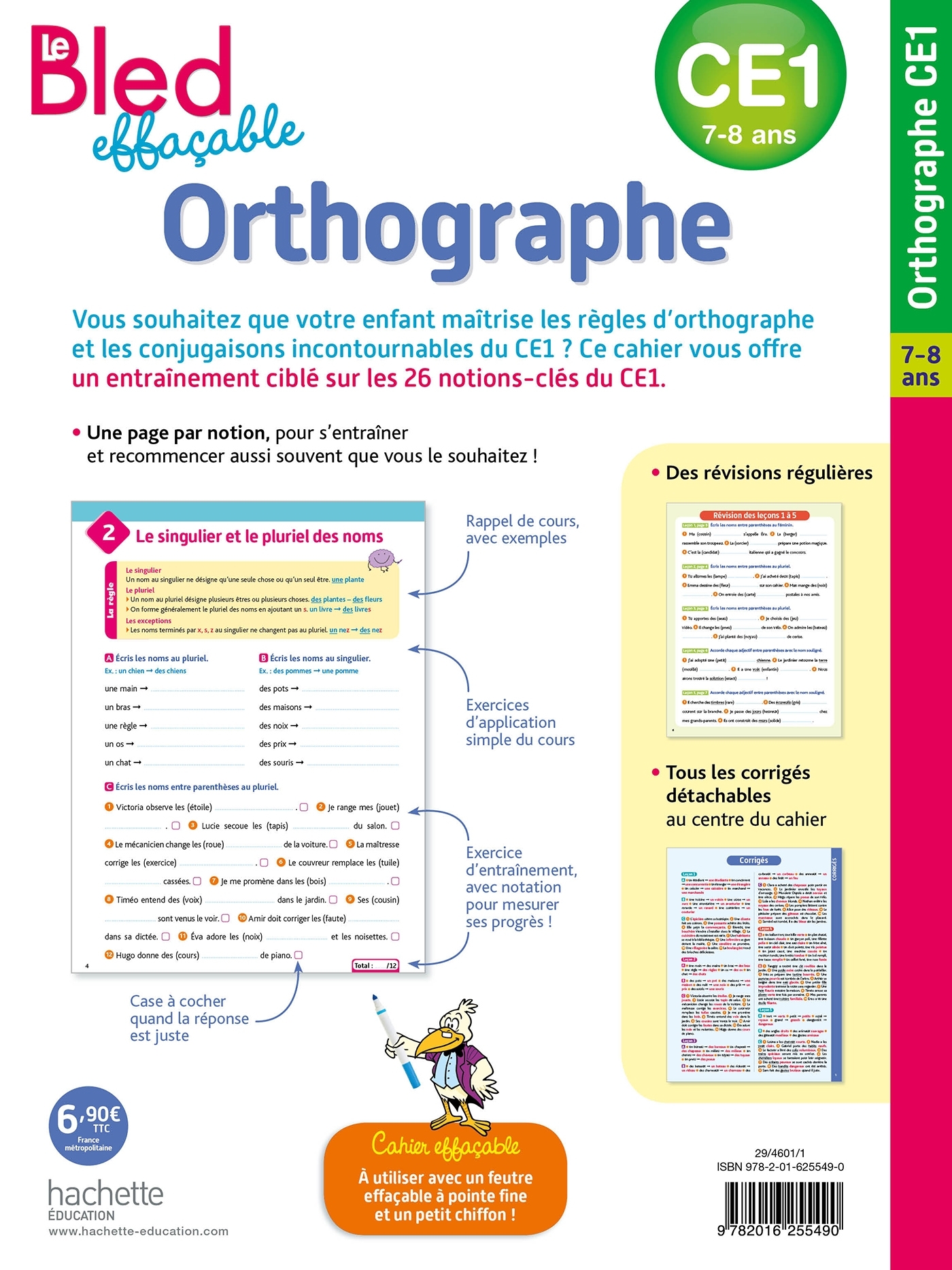 Le BLED Effaçable Orthographe CE1 - COUQUE CLAUDE - HACHETTE EDUC