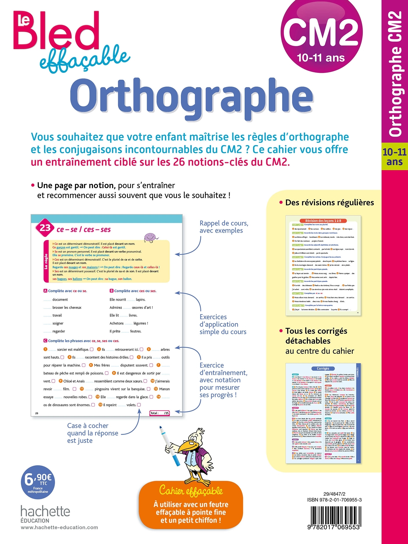 Le BLED Effaçable Orthographe CM2 - COUQUE CLAUDE - HACHETTE EDUC